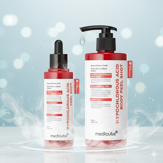 Hypochlorous Acid Rice Peel Shot Duo for Face & Body